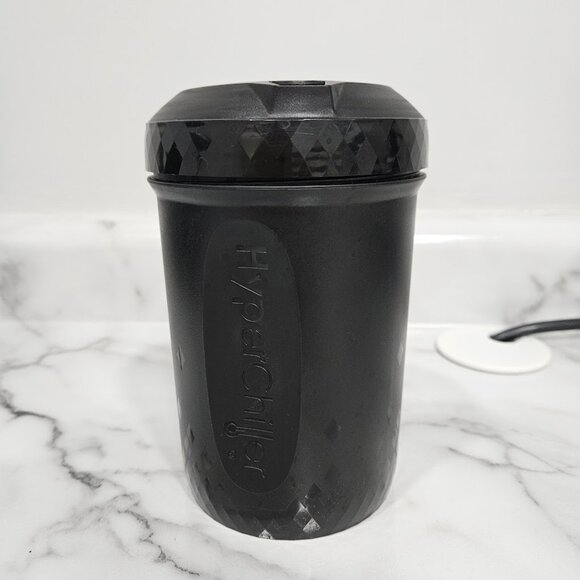 Hyperchiller Black Iced Plastic Coffee Beverage Patented Cooler Container Mug - Picture 4 of 11